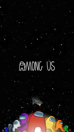 穿著太空衣的Among Us遊戲角色仰望星星，帶有標題文字。