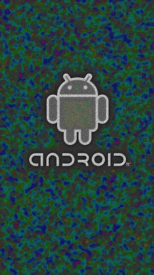 帶紋理數碼背景上的Android機械人標誌
