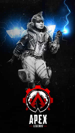 身穿未來盔甲的Apex Legends角色在太空中揮舞閃電