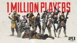 Apex Legends角色慶祝一百萬玩家的里程碑。