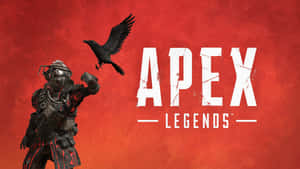 一名身穿深色盔甲的士兵在紅色背景上向一隻烏鴉伸出手，並帶有 Apex Legends 文字。