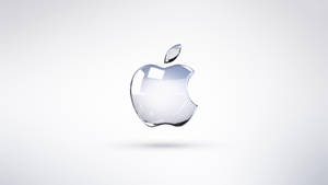 閃亮的Apple標誌漂浮在白色背景上
