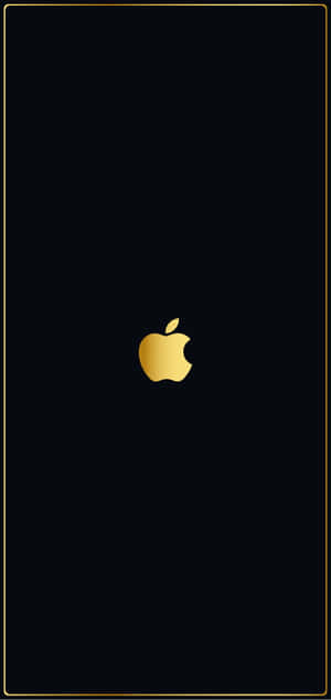 黑色背景配金色Apple標誌及幼金邊框。