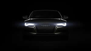 Audi 車頭燈在黑暗中發光。 — 奧迪 GIF 壁紙