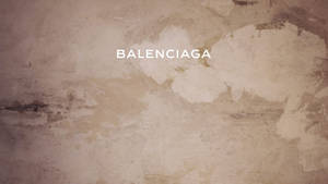 有紋理嘅米色牆壁，油漆剝落，白色Balenciaga標誌。 — 火影忍者海報 壁紙