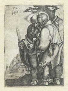 Bartolomeüs 與 Mattias，漢斯·塞巴爾德·貝漢作品，創作於1520年，紙上雕刻。下載此藝術作品作為桌面、平板或手機的高解析度桌布。