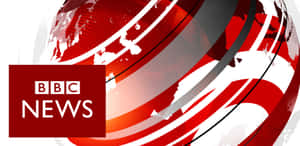 BBC新聞標誌，背景為紅、白、黑色地球儀