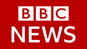紅色背景上的白色文字BBC News標誌