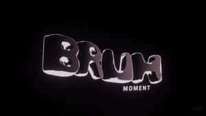 在星空宇宙背景上發光的「BRUH MOMENT」文字。