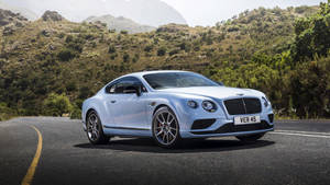 預覽桌布 bentley, continental, gt, 白色, 側面, 道路 — iMac 壁紙