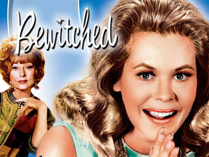 兩位穿著1960年代服裝的女性微笑，上方有「Bewitched」字樣。