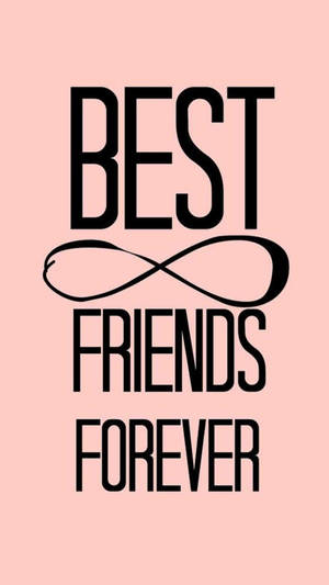 粉紅色背景上帶有無限符號的 best friends forever 文字