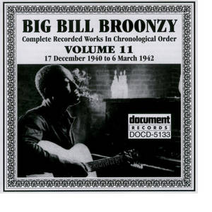 Big Bill Broonzy 在復古專輯封面上彈結他和吸煙。
