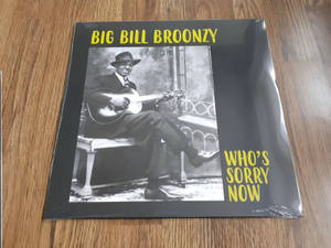 復古黑膠唱片封面， featuring 音樂家 Big Bill Broonzy 彈結他。