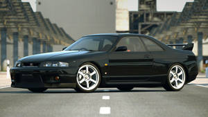 黑色尼桑Skyline GTR R33壁紙