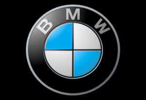 黑色背景上藍白四象限的BMW標誌