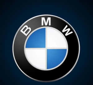 深藍色背景上帶有藍色和白色象限的BMW標誌