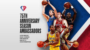 NBA 75週年大使：克萊德·德雷克斯勒、魔術手莊遜、德克·諾維茨基、鮑勃·佩蒂特和奧斯卡·羅拔臣。