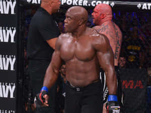 肌肉發達的MMA戰士在籠中站立，進行激烈比賽。