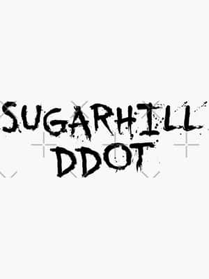 黑色塗鴉風格文字 sugarhill ddot 在淺灰色背景上 — HMD Terra M 壁紙