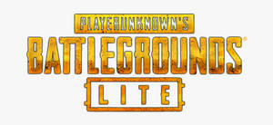 金色紋理字體的 PlayerUnknown's Battlegrounds Lite 遊戲標誌。