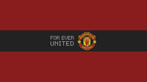曼聯足球會標誌，紅黑背景上寫有「For Ever United」文字。