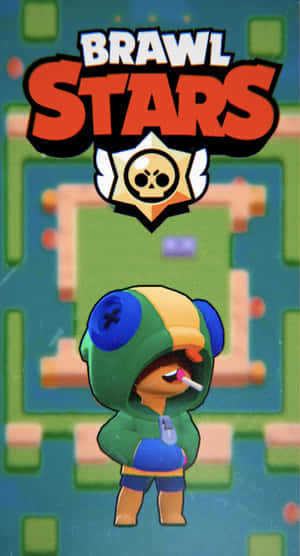 Brawl Stars 角色在遊戲地圖背景中抽煙
