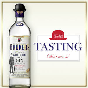 Broker's氈酒瓶在Payless Liquors宣傳供品嚐。