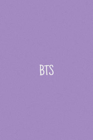 紫色背景，中央有白色手寫BTS文字。