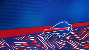 帶有紅白藍波浪設計的 Buffalo Bills 標誌