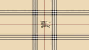 Burberry 格紋圖案，中央帶有騎士標誌。