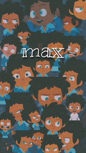 帶有卡通面孔和「max」一詞的Wallpaper