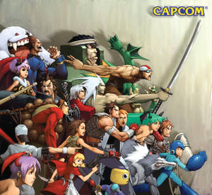 Capcom 電玩角色的動態動作姿勢。 — 漫威超級英雄 壁紙