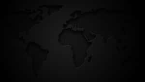 深色世界地圖，帶有六邊形紋理和碳纖維圖案。