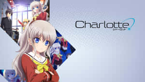 來自Charlotte系列的動漫角色，主女孩身穿紅色制服和黃色蝴蝶結。