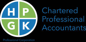 Chartered Professional Accountants 標誌，藍色和綠色圓圈內有 H P G K。