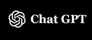 Chat GPT標誌，帶幾何圖案，置於黑色背景上。