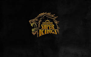 Chennai Super Kings 板球隊標誌，金色獅子位於黑色紋理背景上