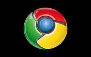 在黑色背景上帶有紅色、綠色和黃色部分的Chrome瀏覽器標誌