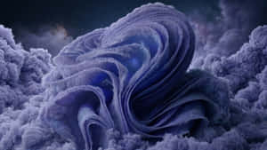 在星空中旋轉的紫色雲層形成，帶有發光的星雲