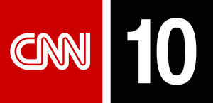 CNN標誌和數字十以白色粗體顯示在紅黑背景上。