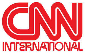 白色背景上帶有白色輪廓的紅色CNN International標誌。 — Cia標誌 壁紙