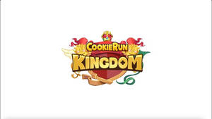 Cookie Run Kingdom 遊戲標誌，帶有戴皇冠的餅乾和盾牌