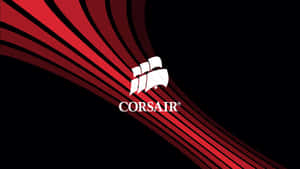 黑色背景上的紅色曲線和Corsair標誌