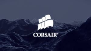 夜間在黑暗山脈上點亮的 Corsair 品牌標誌。