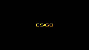 黑色背景上的黃色CS:GO標誌