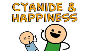 兩個火柴人卡通角色，一個在笑，一個在「Cyanide & Happiness」標題下得意地笑。