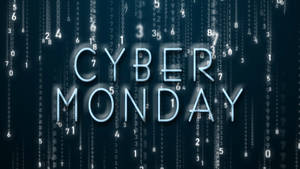 深色背景上帶有墜落數字的 Cyber Monday 文字 — 火影忍者海報 壁紙