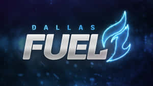 Dallas Fuel 電競隊標誌，在黑暗太空背景上帶有發光藍色火焰。 — 鬥陣特攻 GIF 壁紙