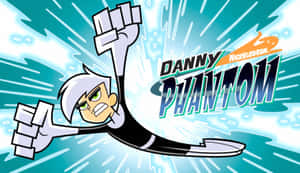 Danny Phantom 舉起拳頭向前飛，對抗藍色能量爆發。 — 藍色 壁紙